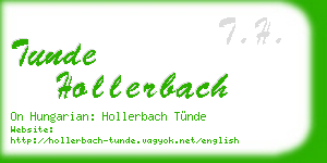 tunde hollerbach business card