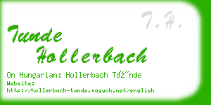 tunde hollerbach business card